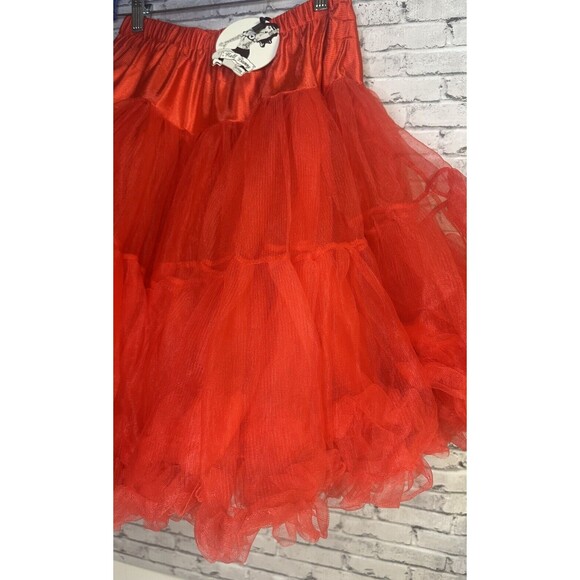 Hell Bunny RED PETTICOAT Retro NWT size XS-M 1950s, 60s Pin Up/ 21"  Long - Picture 5 of 5